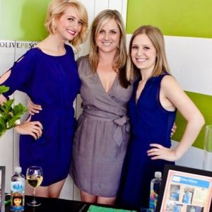 Trouve Gray Silk Wrap Dress